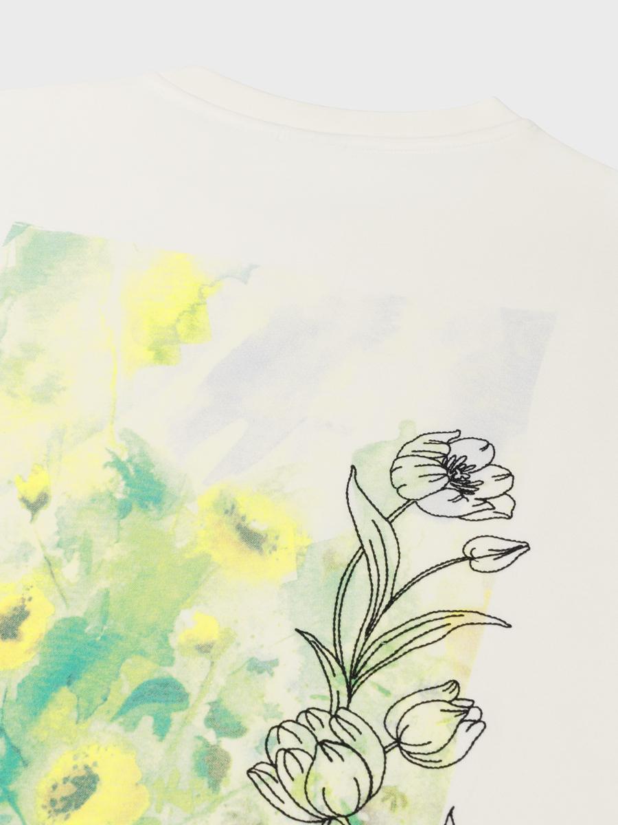 Law of the Sea T-Shirt Flora Artwork Off-White 5