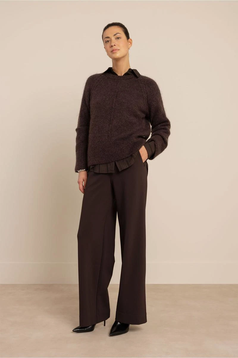 Studio Anneloes Pantalon Luz twill trouser Bruin 4