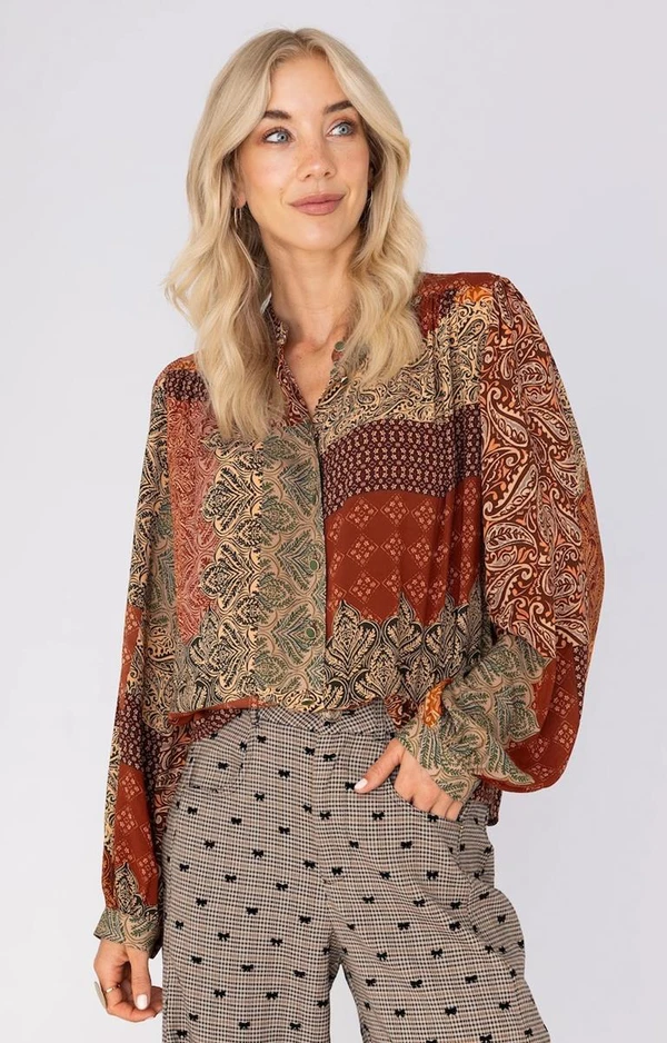 Anna Blouse 32a05-03793B Bruin 1