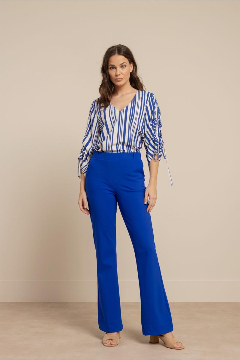 Studio Anneloes Pantalon Flair bonded trou Blauw 4