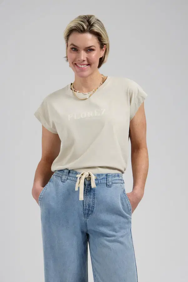Florèz T-Shirt Fien Beige 1