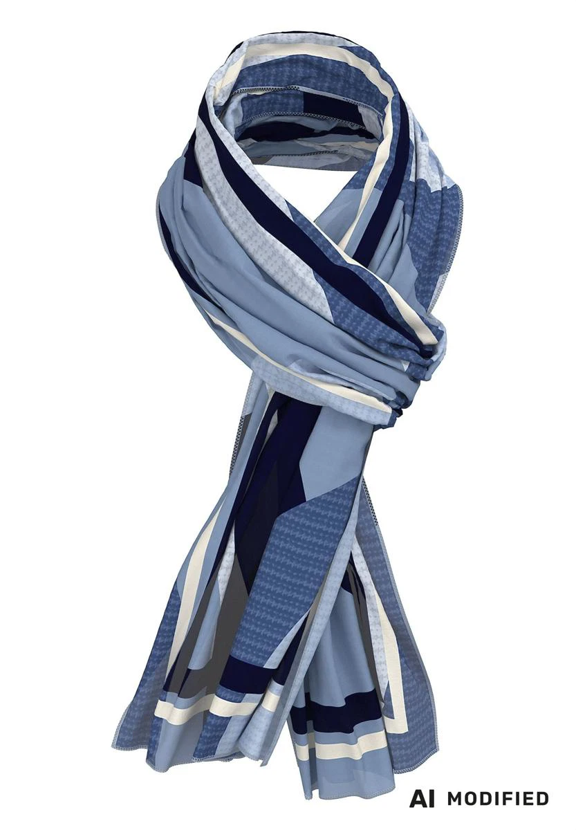 Frank Walder Sjaal W62109770 Blauw 1
