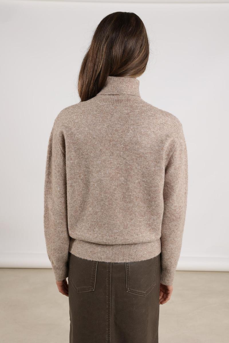 NUKUS Trui Steffie Taupe 3