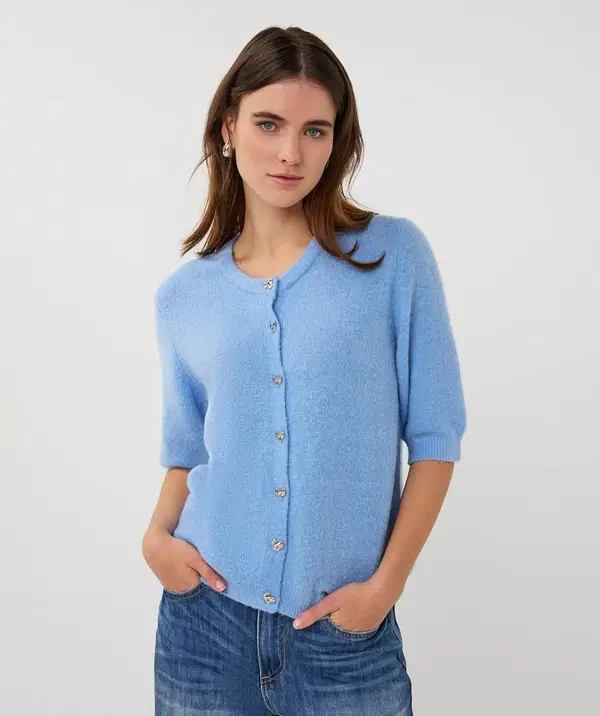 EsQualo Vest SP26.07005 Blauw 1