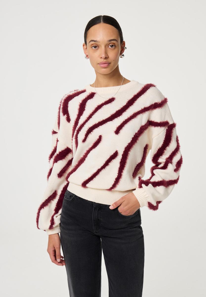 Fabienne Chapot Trui Zebra Pullover Off-White 1