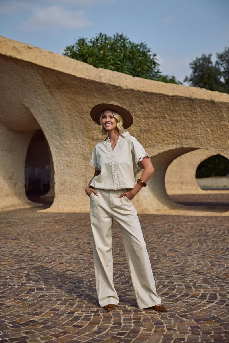 NUKUS Blouse Daniel Beige 6