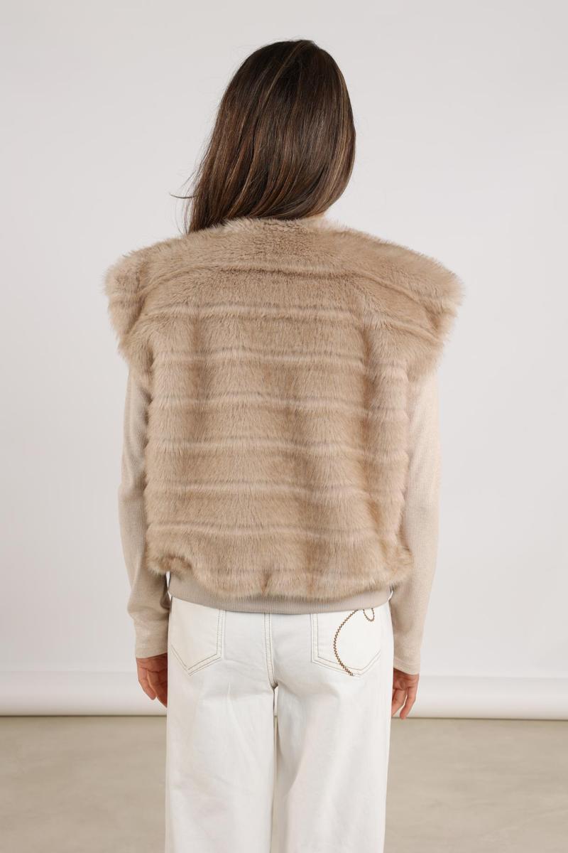 NUKUS Gilet Billy Beige 3