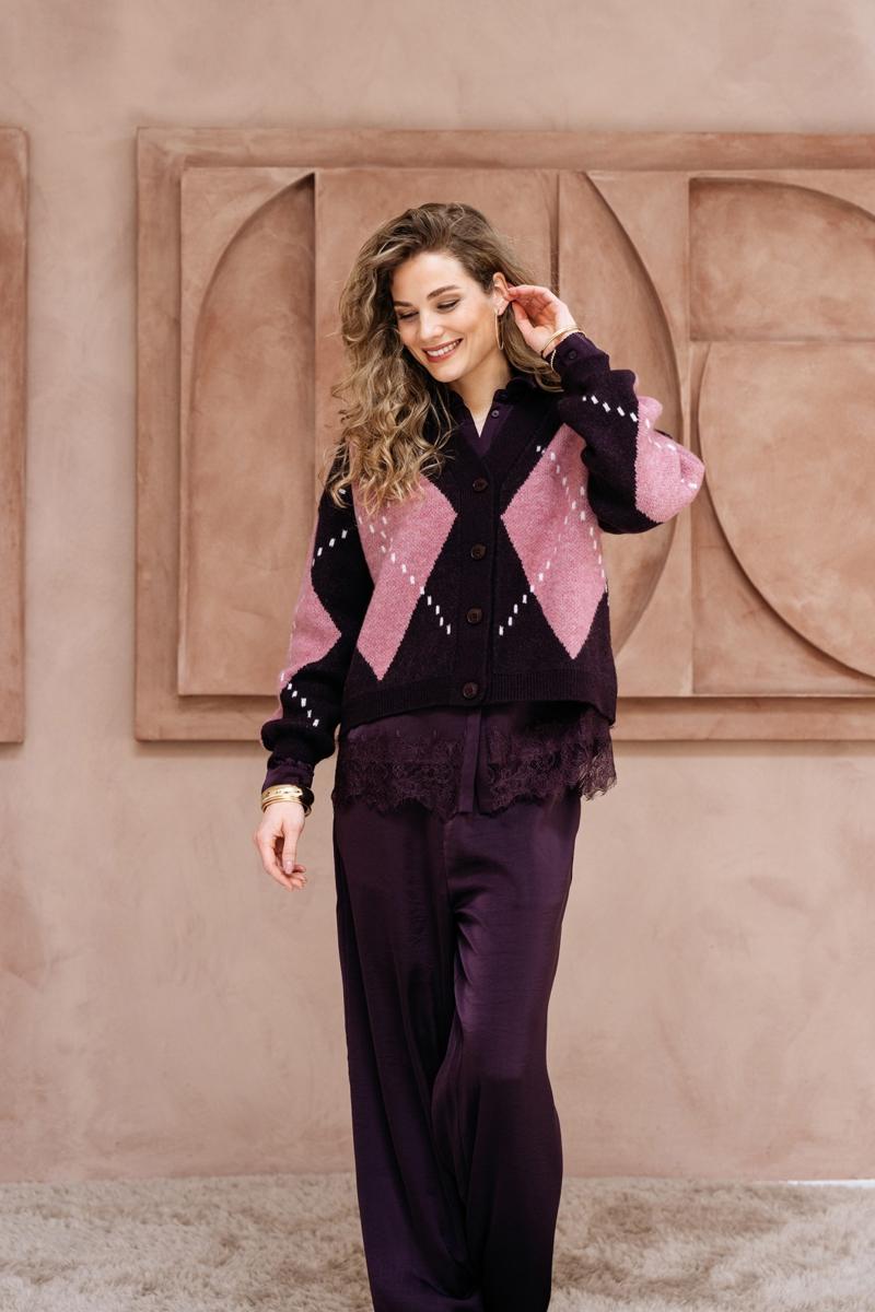 &Co Woman Vest CA132 Paars 4