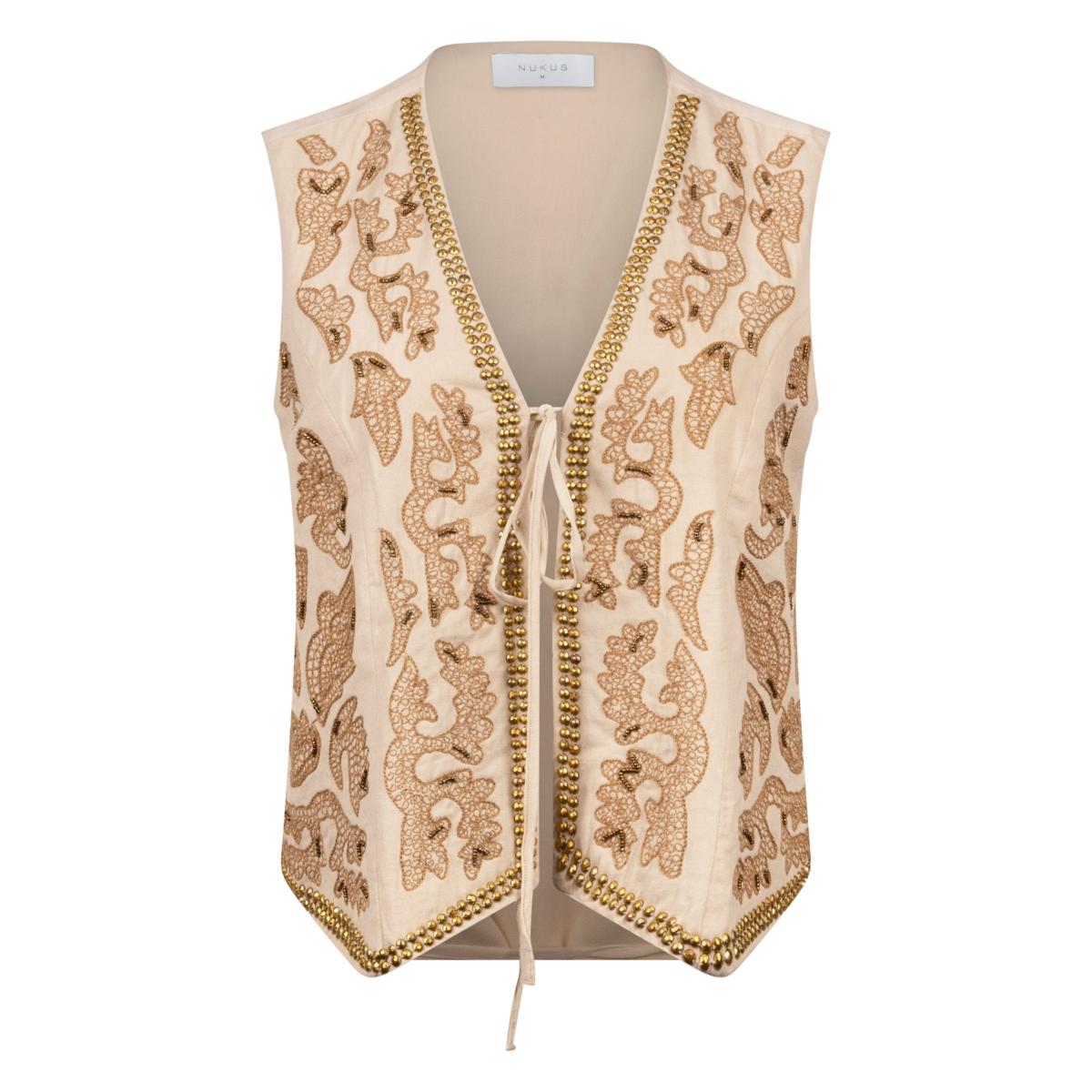 NUKUS Vest NKS08027 Beige 1