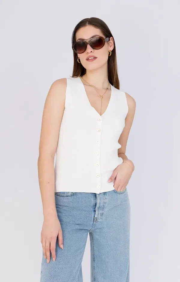 Anna Gilet 34a11-02211 Off-White 1