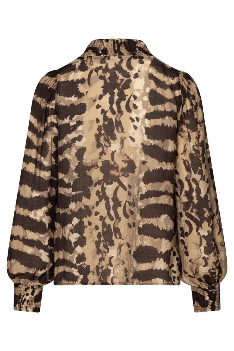 Label DOT Blouse Anika Bruin 3