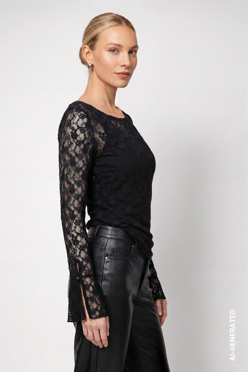 Monari Longsleeve 809810 Zwart 2