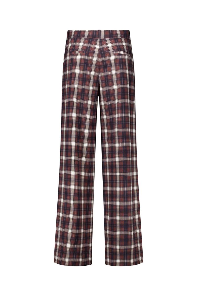 Studio Anneloes Pantalon Lexie check trous Bruin 2