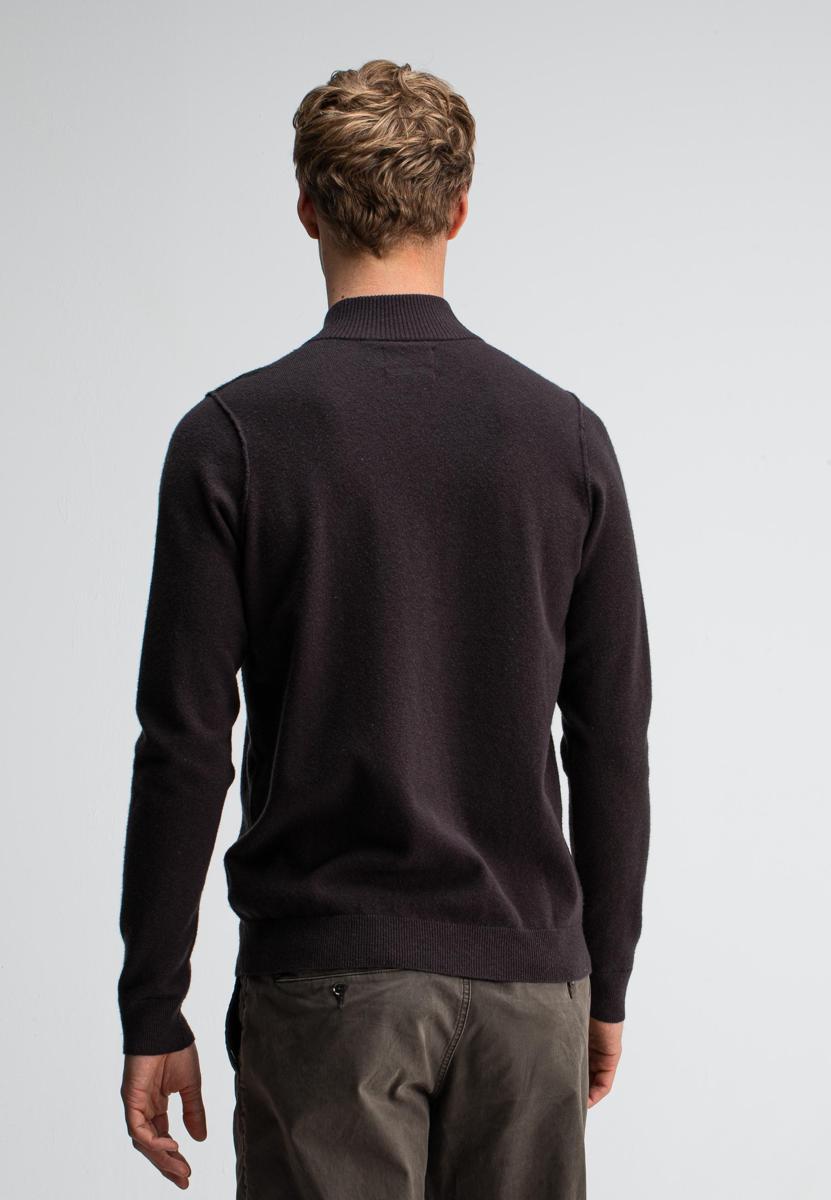 Butcher of Blue Trui Clifden Halfzip Bruin 3