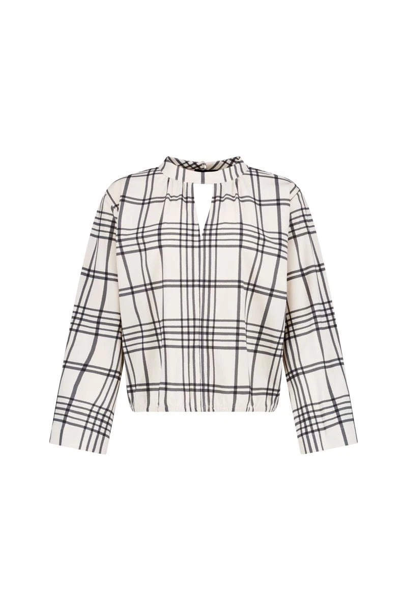 Studio Anneloes Blouse Jael check top Off-White 1