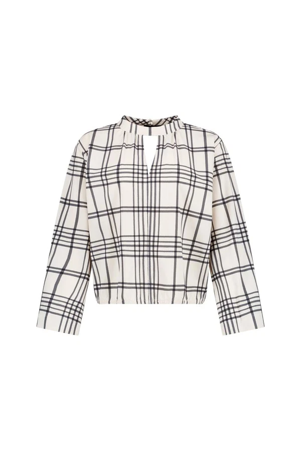 Studio Anneloes Blouse Jael check top Off-White 1