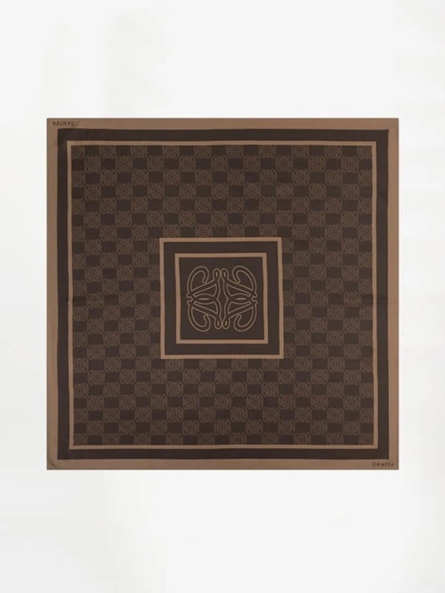 Dante6 Sjaal Monogram Bruin 3