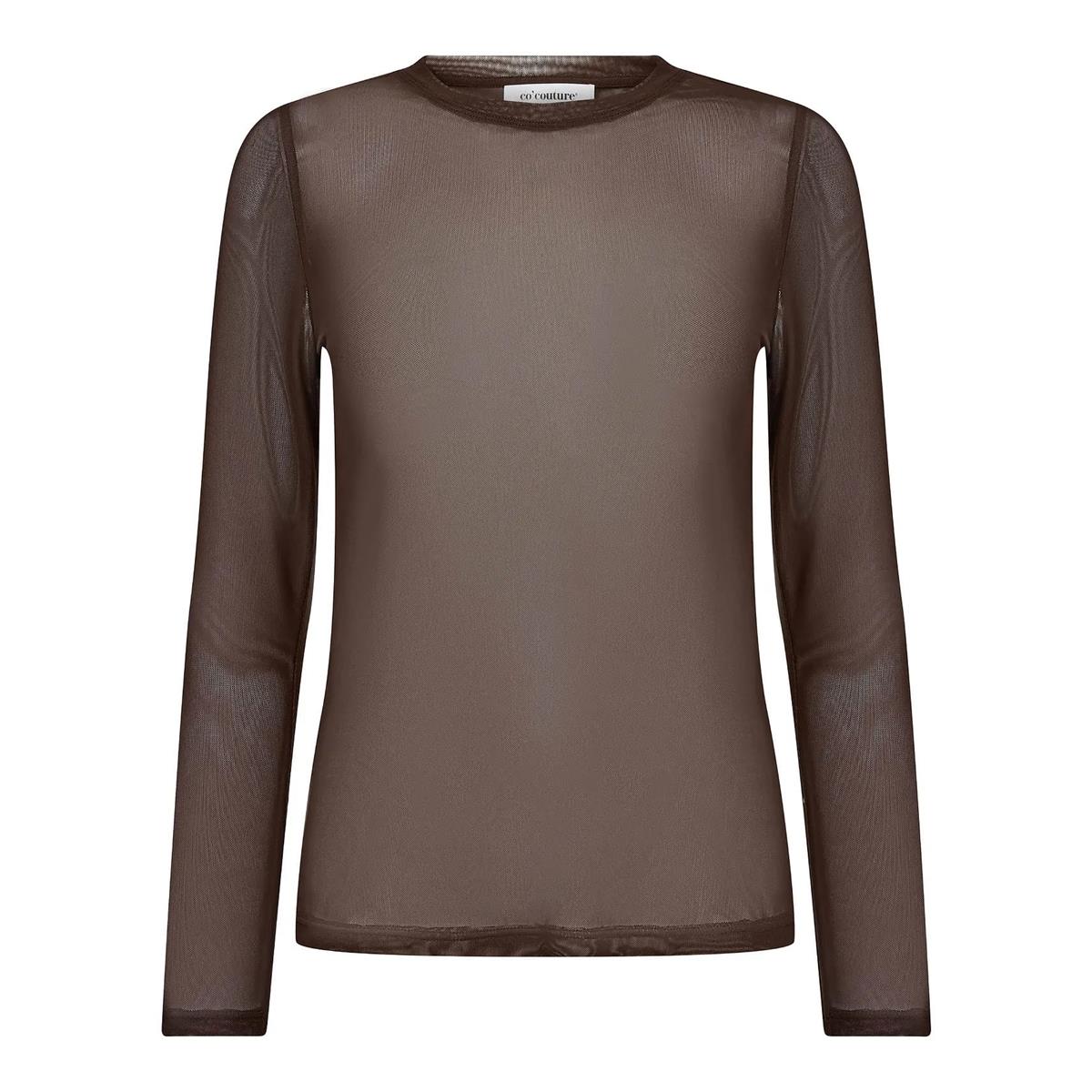 Co'Couture Longsleeve Mesh Bruin 1