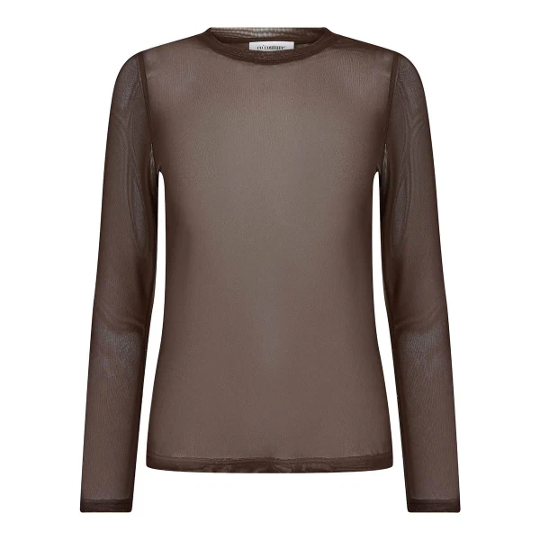 Co'Couture Longsleeve Mesh Bruin 1