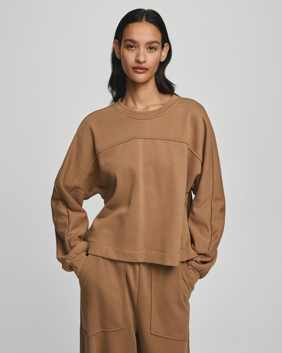 Msch Copenhagen  Sweater Briena Slit Bruin 1