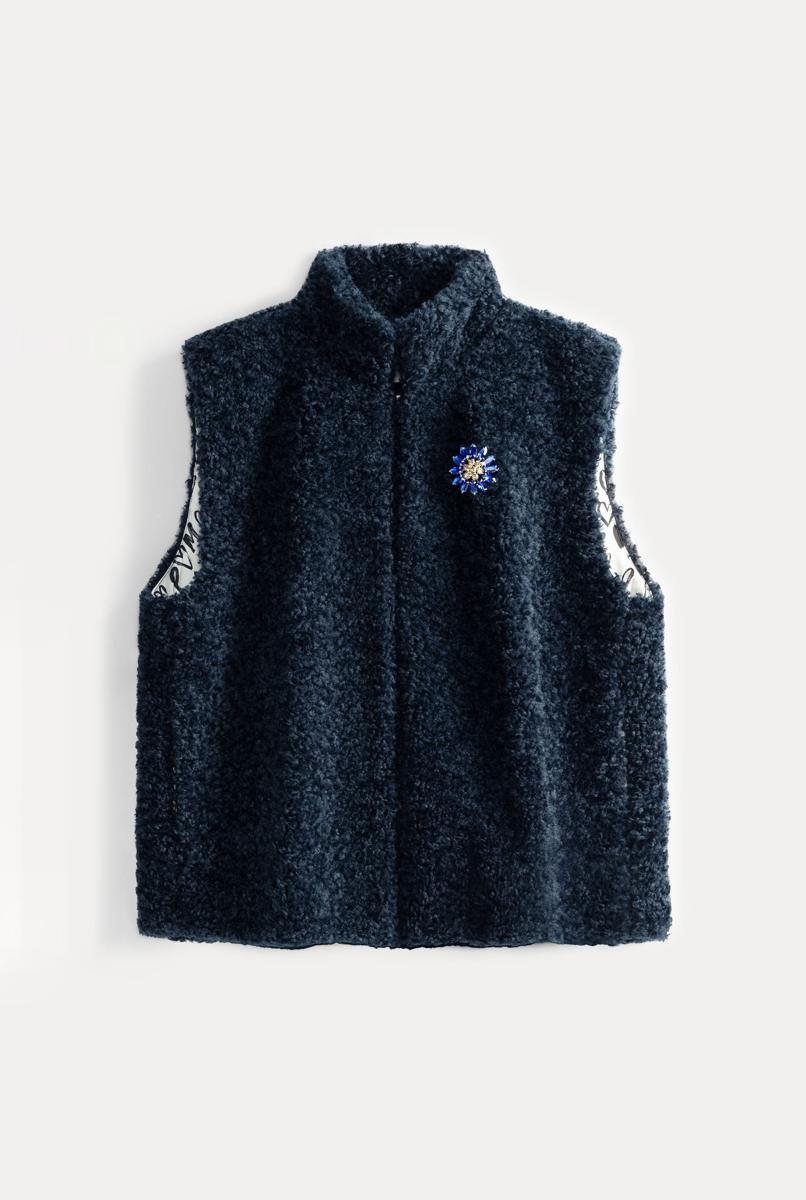 POM Amsterdam Gilet SP7342 Blauw 3
