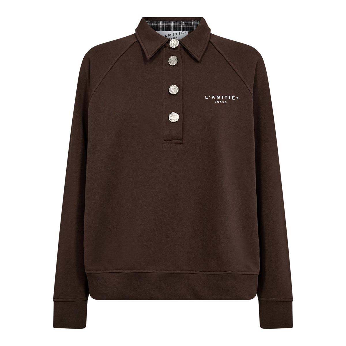 Haute L'Amitié Sweater Polo Logo Bruin 1