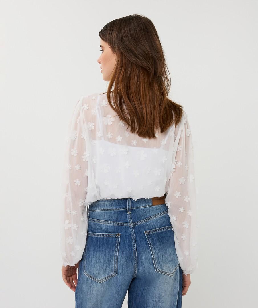 EsQualo Blouse SP26.14009 Off-White 3