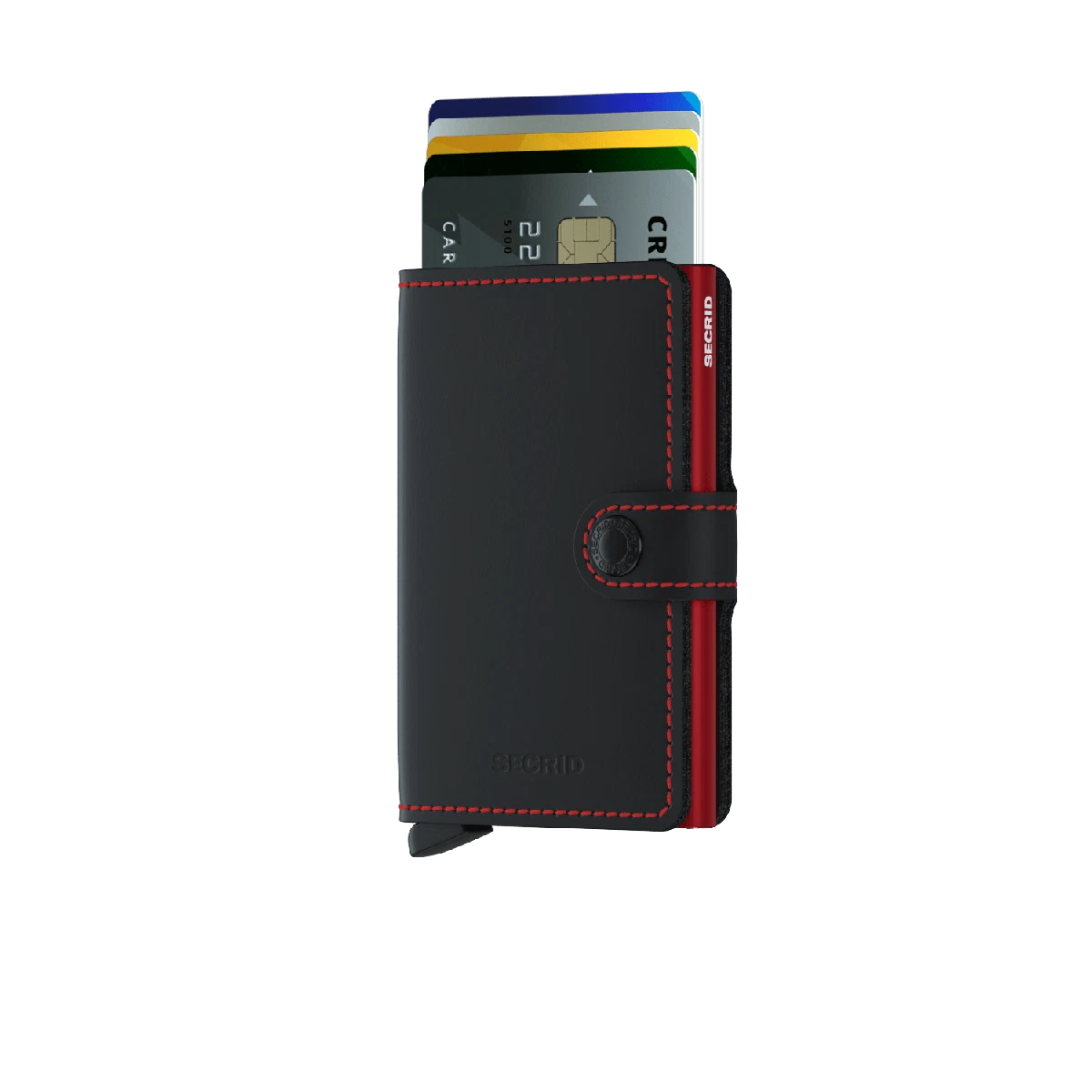 Secrid Miniwallet Matte Black Red Zwart 3
