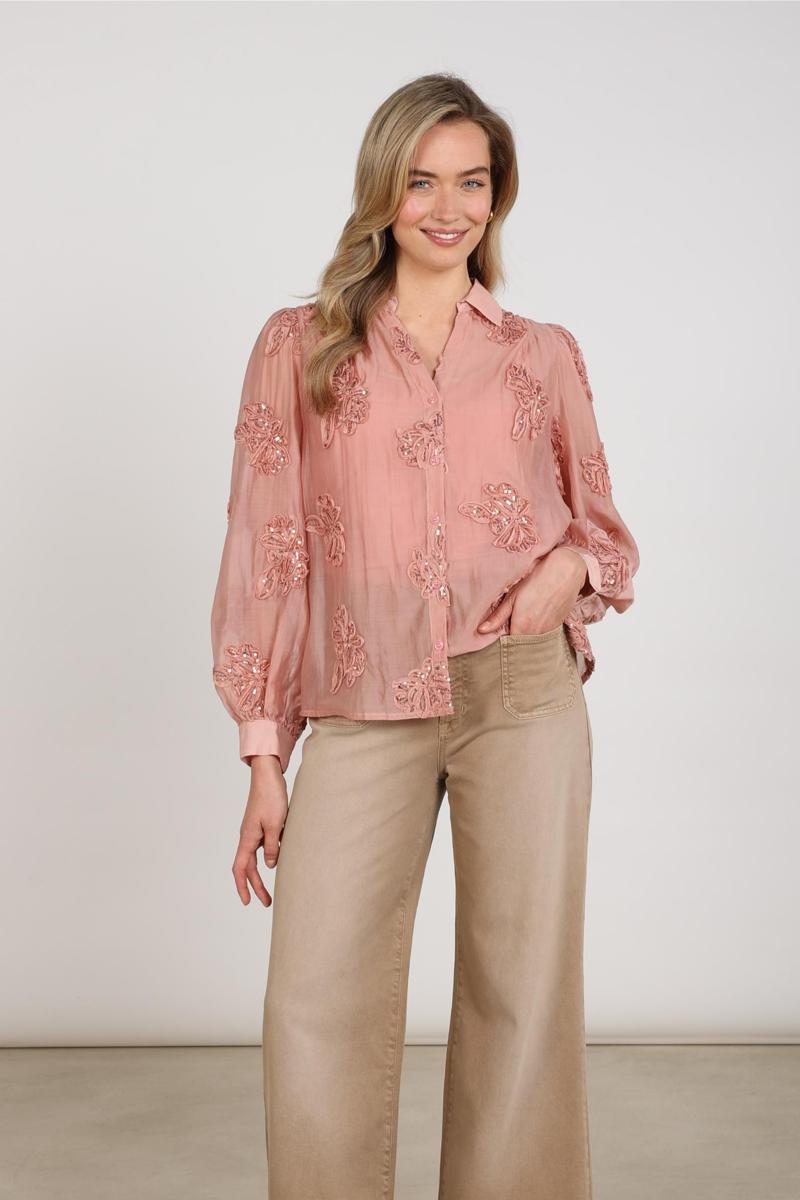 NUKUS Blouse Antonelle Roze 1