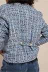 Studio Anneloes Blazer Nura tweed jacket Blauw 5
