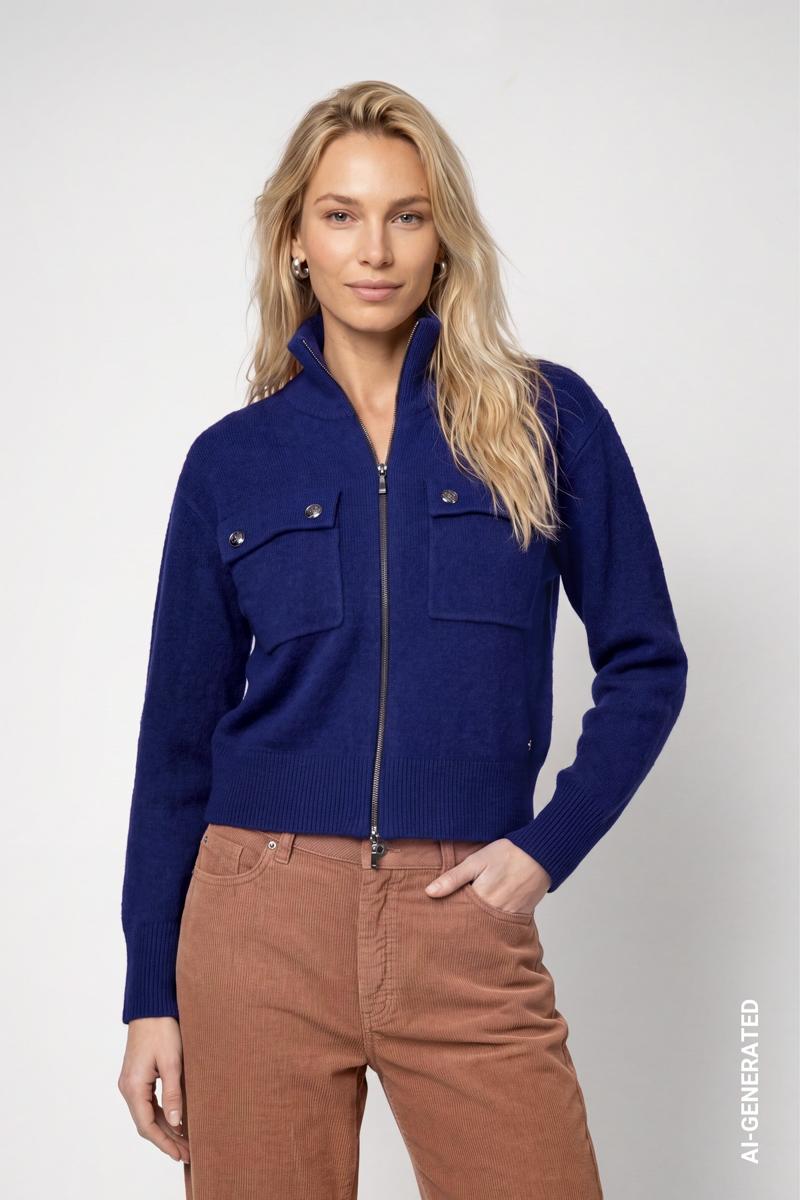 Monari Vest 810603 Blauw 1