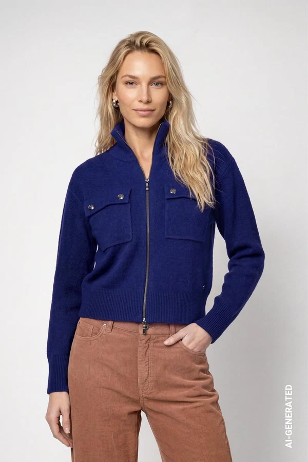 Monari Vest 810603 Blauw 1