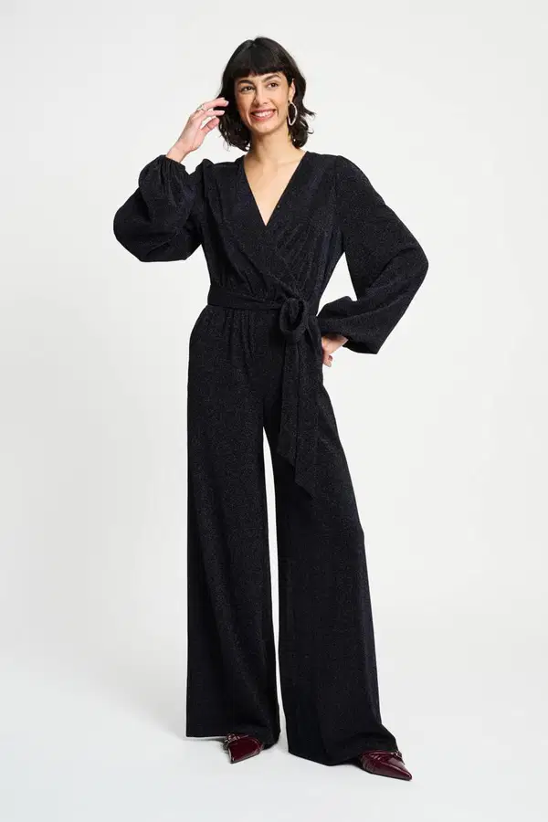 POM Amsterdam Jumpsuit Glitter Noir Zwart 1