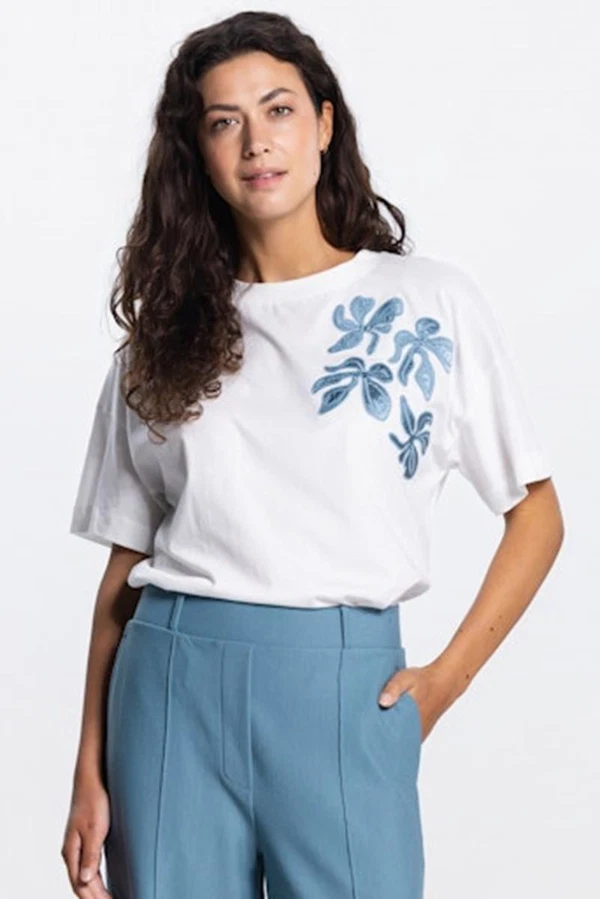 Jansen Amsterdam T-Shirt Riley Wit 1
