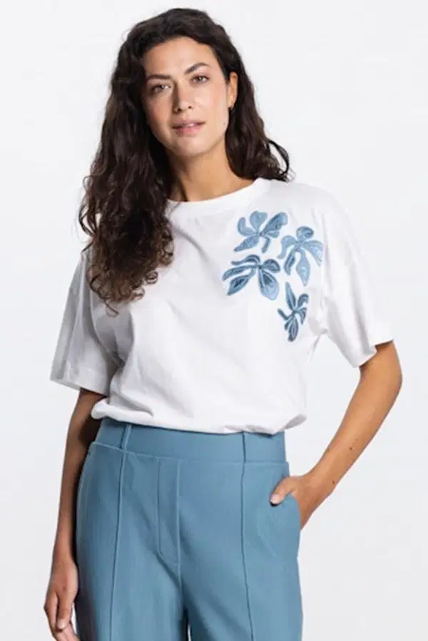 Jansen Amsterdam T-Shirt Riley Wit 1