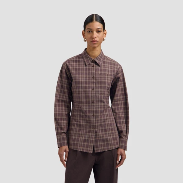 OLAF Blouse Checked Bruin 1