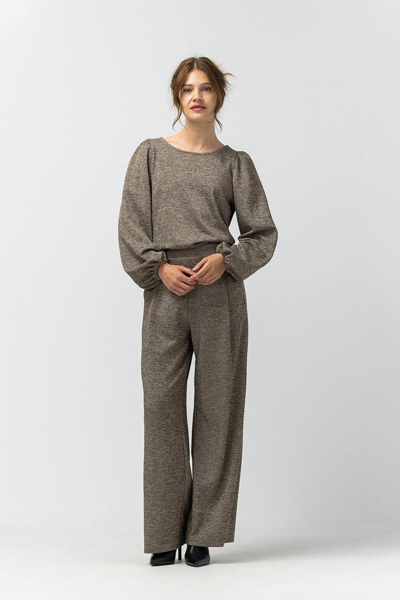 Label DOT Blouse Malou Taupe 4