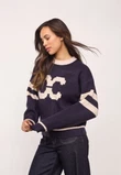 Co'Couture Trui Row Coco Blauw 1