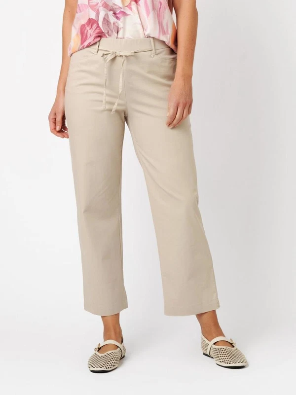 TONI Pantalon Scarlet Wide Leg 6/8 21-18/2243-31 Beige 1