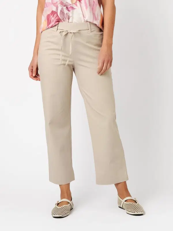 TONI Pantalon Scarlet Wide Leg 6/8 21-18/2243-31 Beige 1