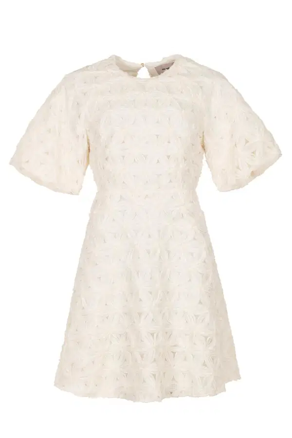 Freebird Jurk Dottie Wv-3D-Voil Off-White 1