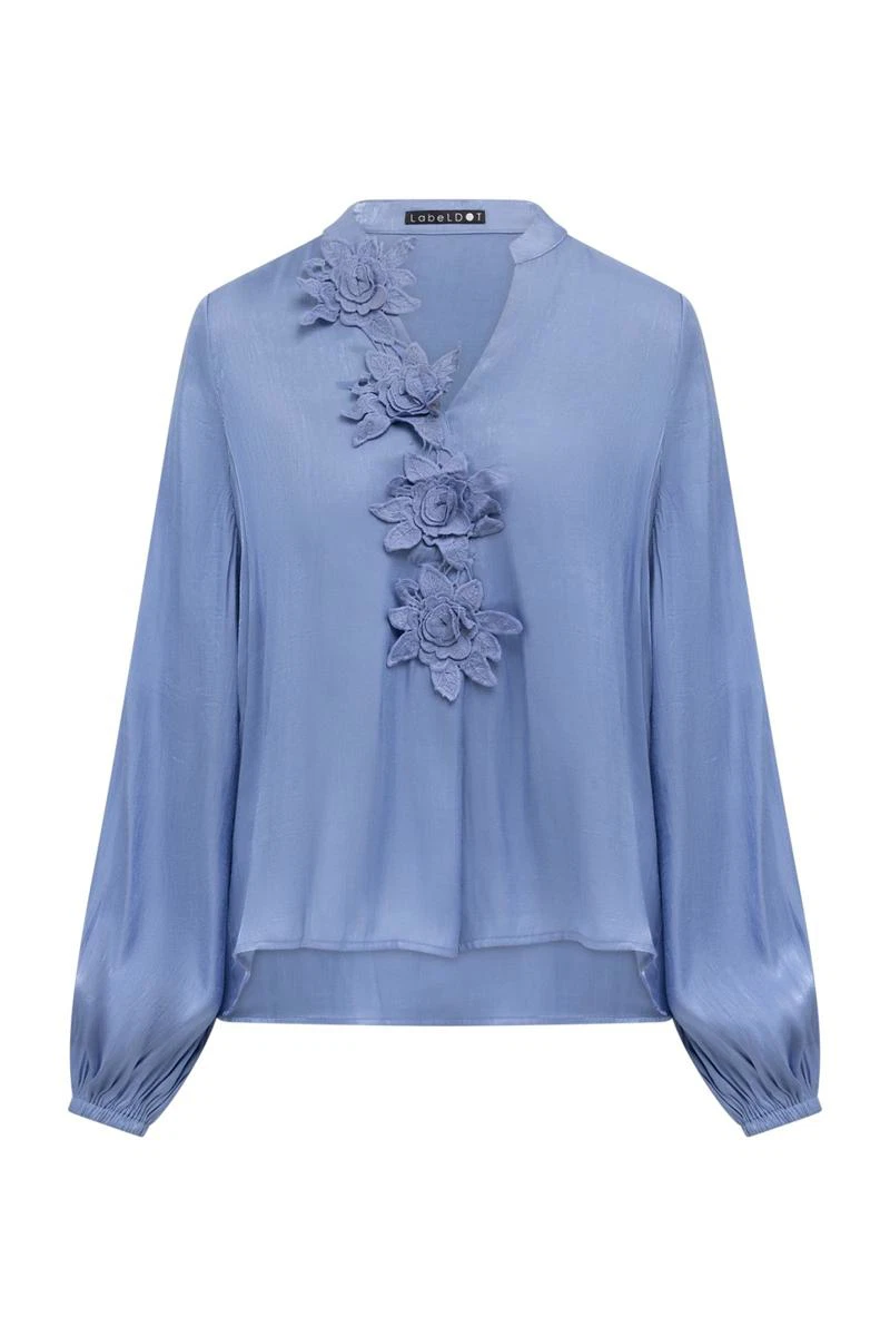 Label DOT Blouse 2621042 Blauw 2
