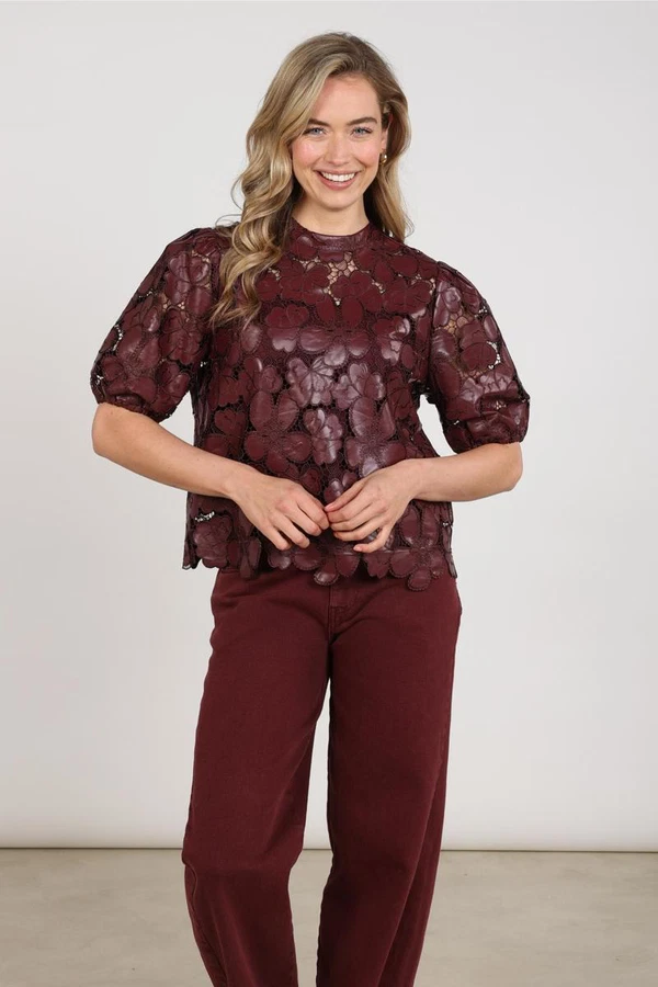 NUKUS Blouse Nicole Rood 1
