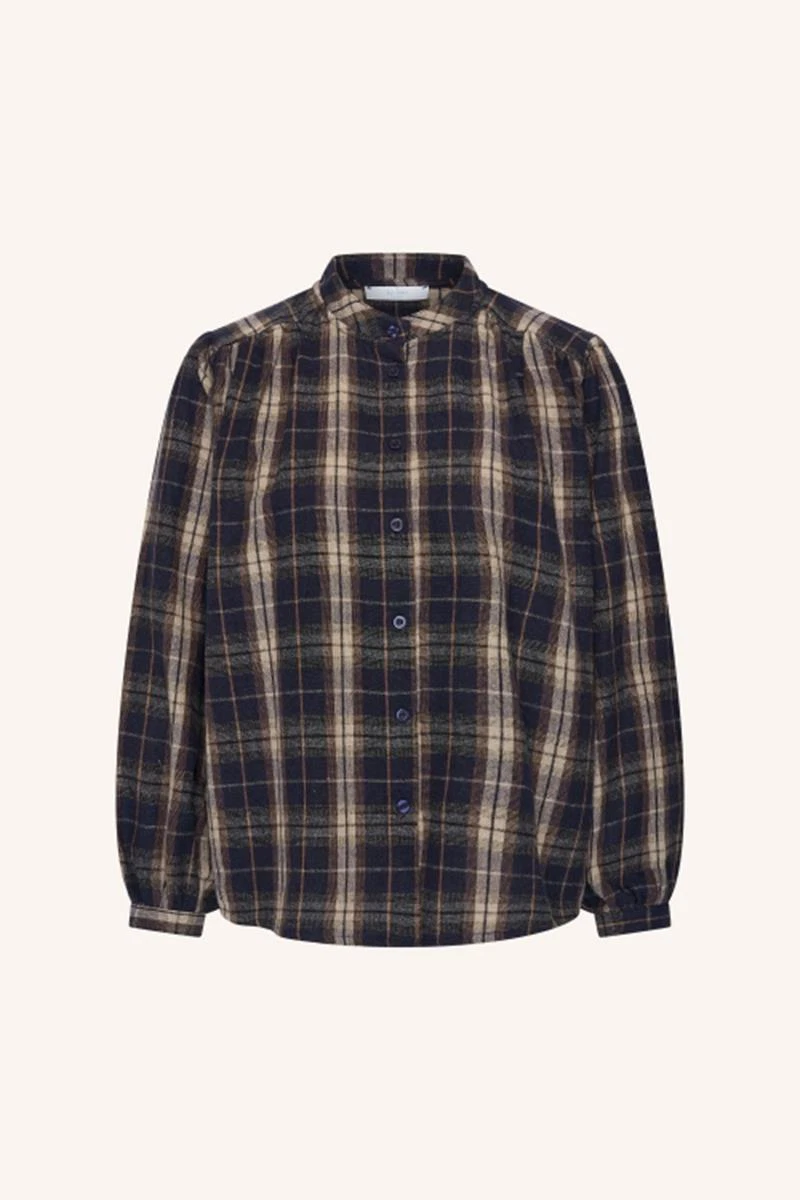 By-Bar Blouse Jagger Check Blauw 2