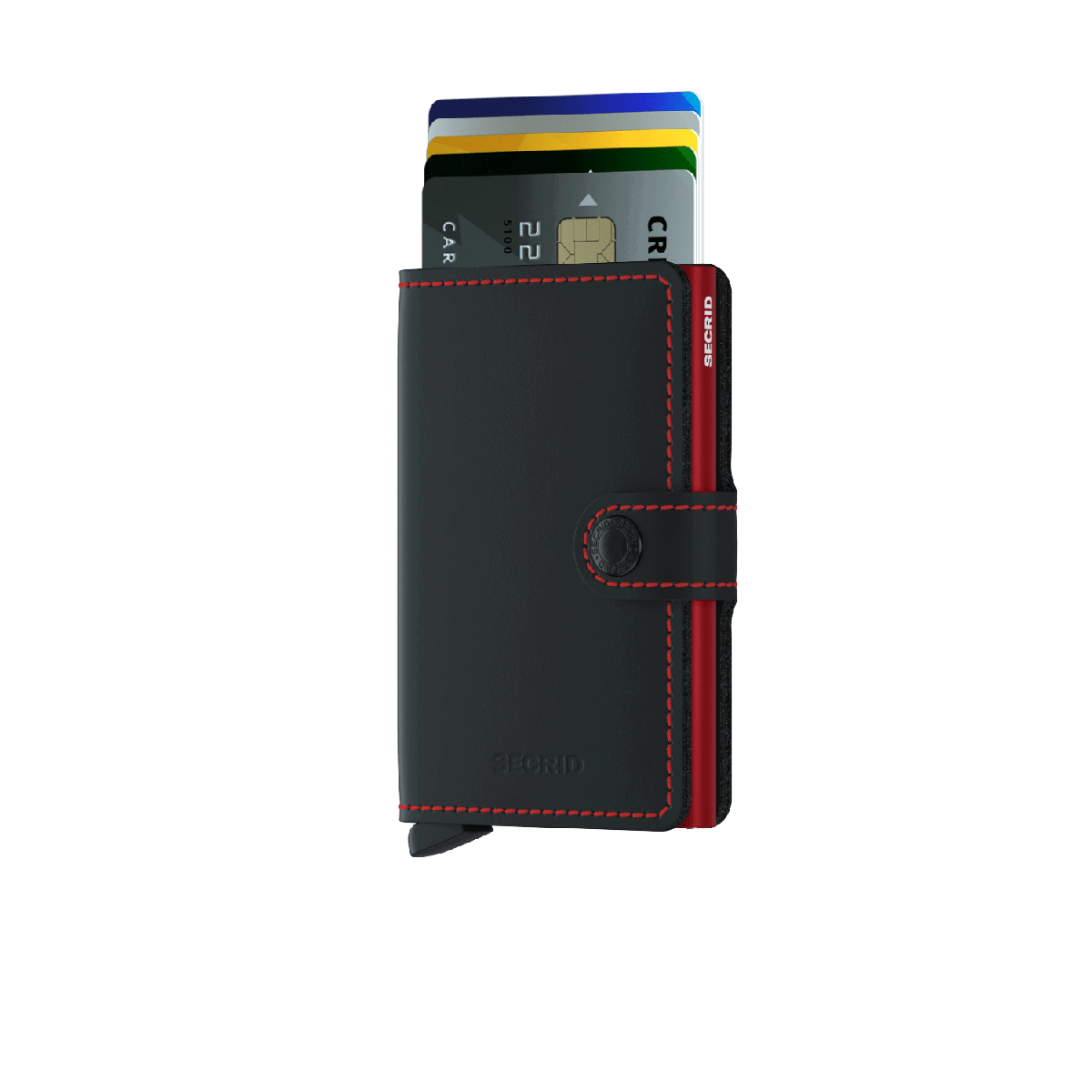 Secrid Miniwallet Matte Black Red Zwart 2