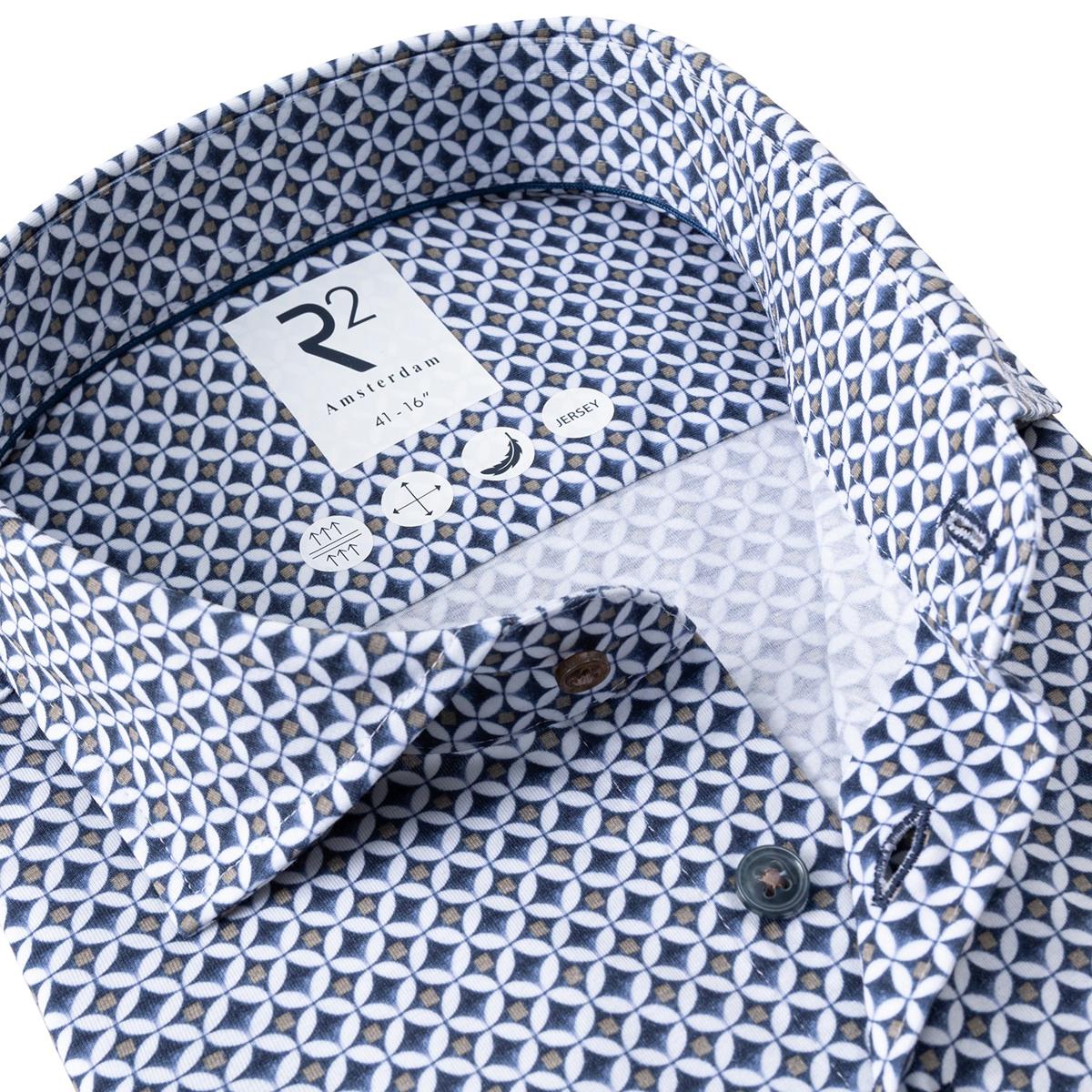R2 Amsterdam Overhemd 134.WSP.008 Blauw 4