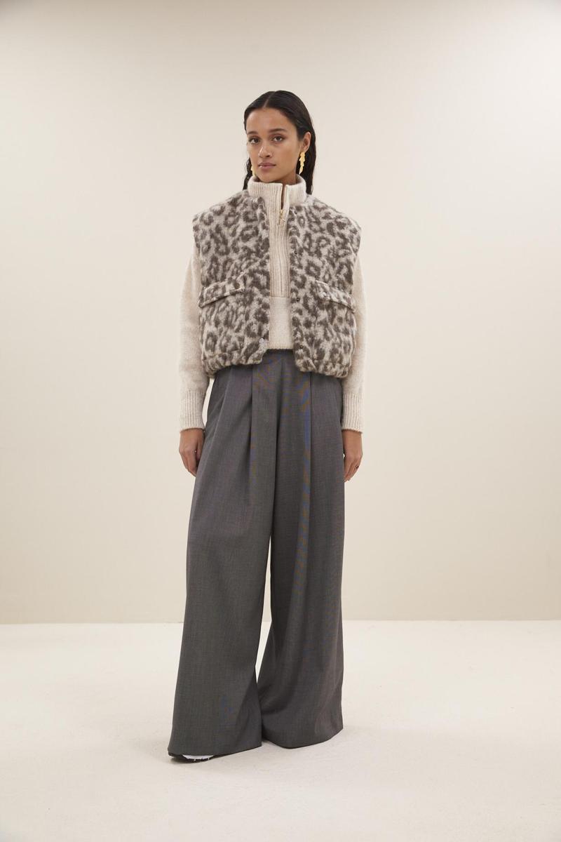 By-Bar Gilet Maggie Leo Sleeve Bruin 1