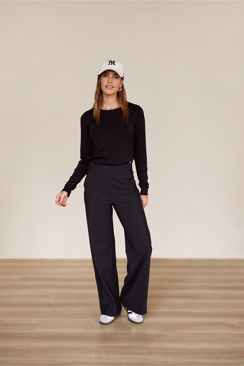 Studio Anneloes Pantalon Lexie bonded trou Zwart 6