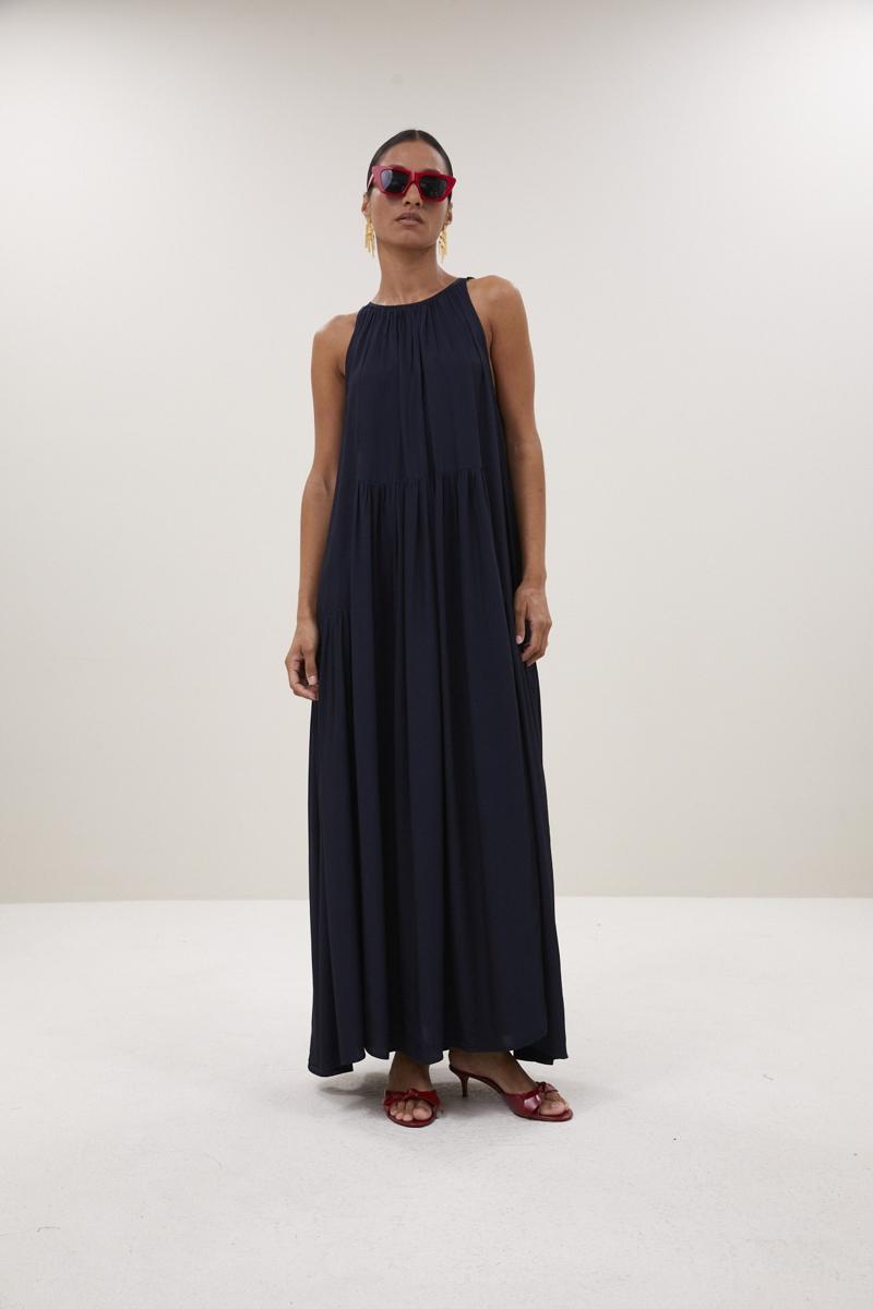 By-Bar Jurk Peggy Twill Blauw 1