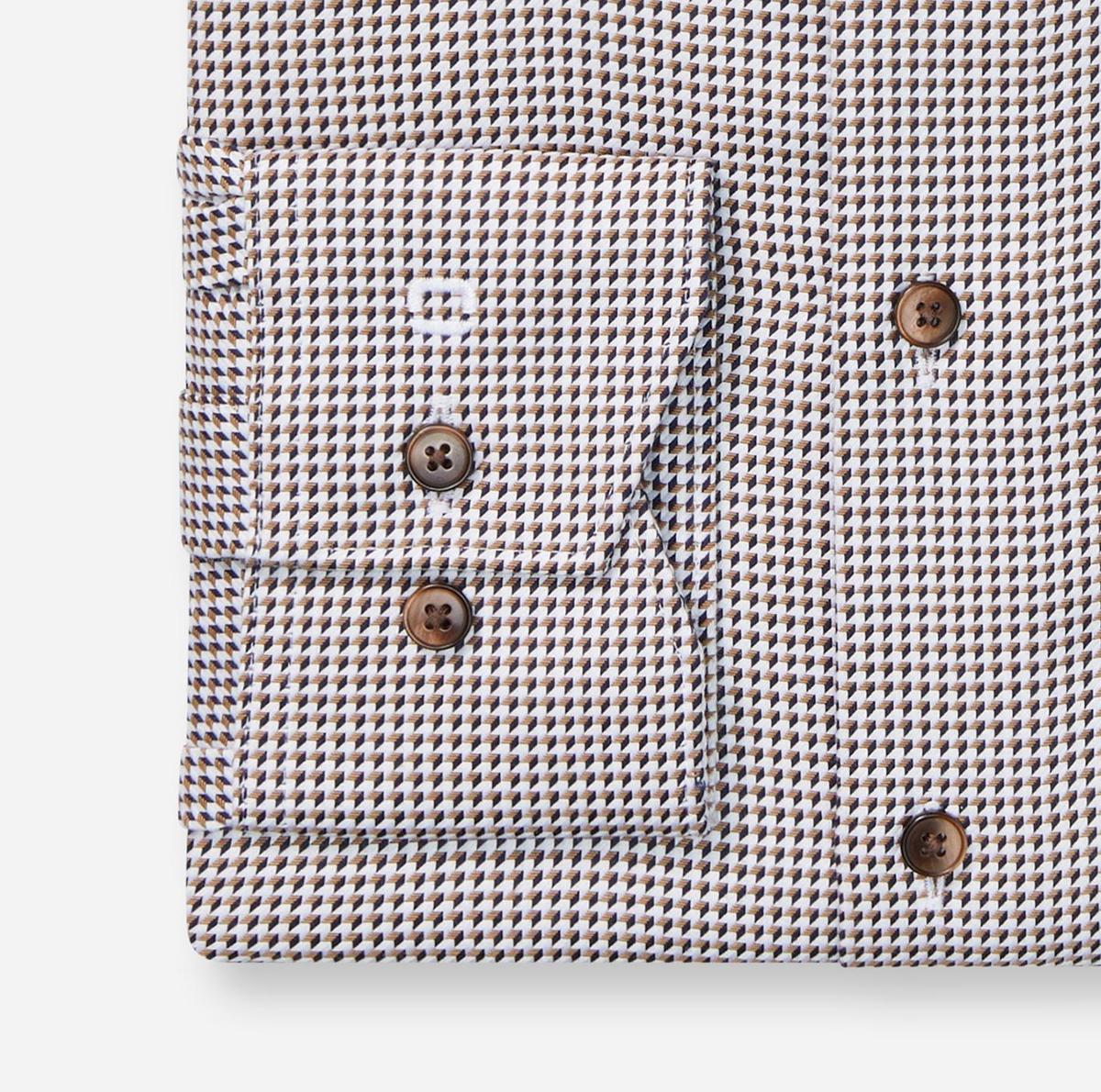 Olymp Overhemd 129284 Bruin 3